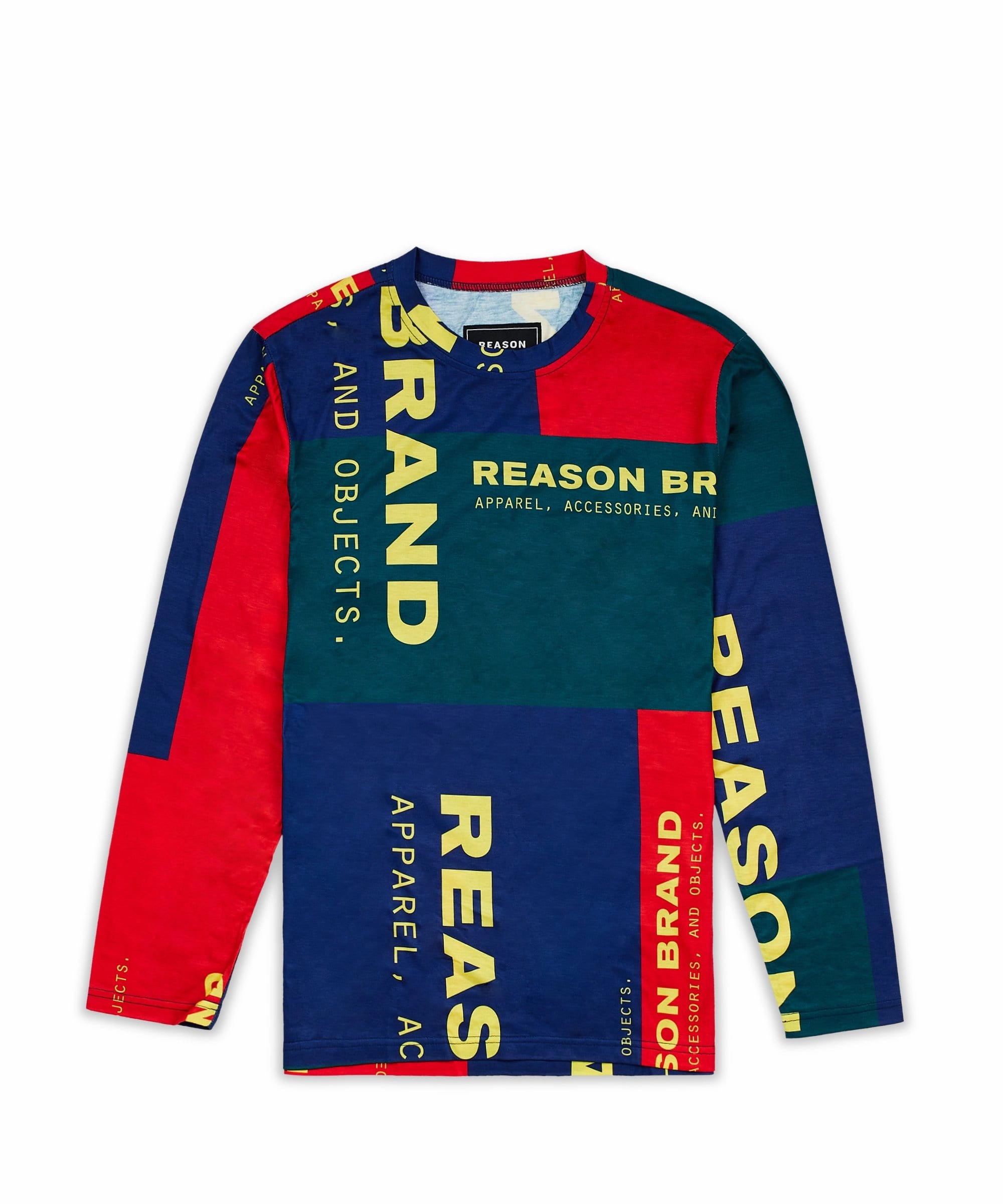 Arseno Multi Color Long Sleeve Logo Tee NonChafing Fabric BondedEdges
