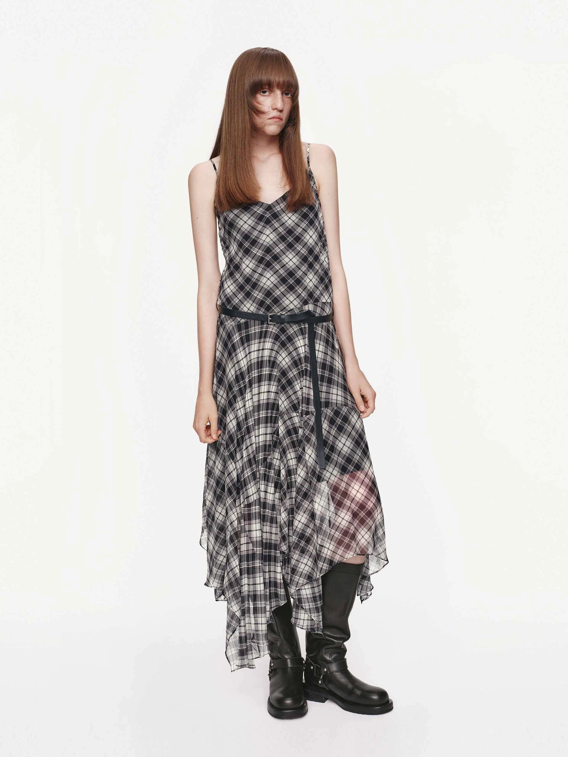 Asymmetrical Hem Cami Dress Fit for All Seasons Summer-Season