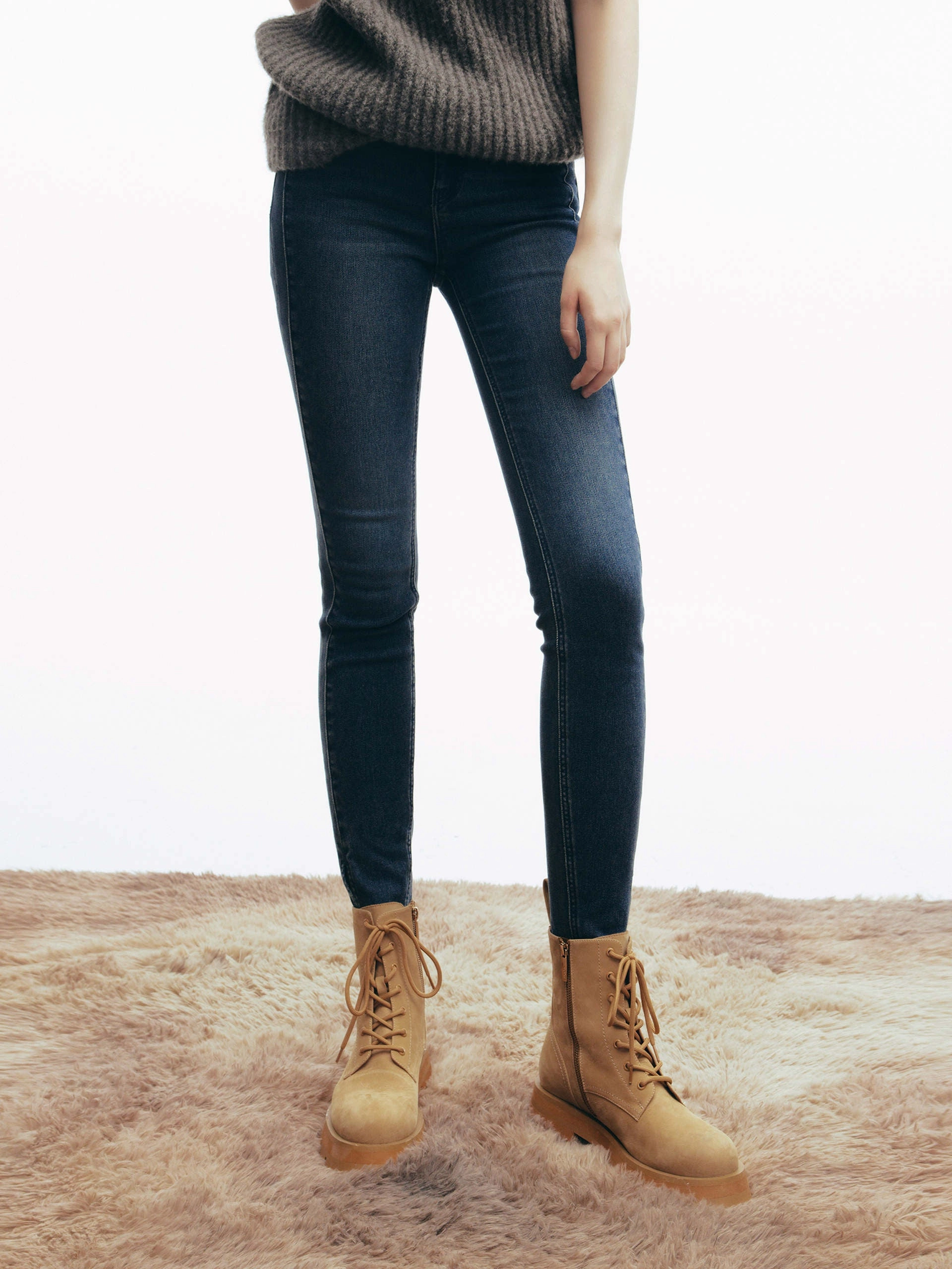 Smooth Minimalist High Rise Skinny Jeans