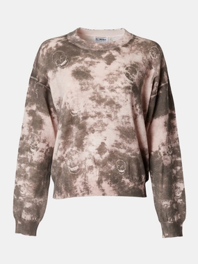 Cold-Weather Fashion Effortless Comfort Wear Aylin Skull Print Pullover In Rose