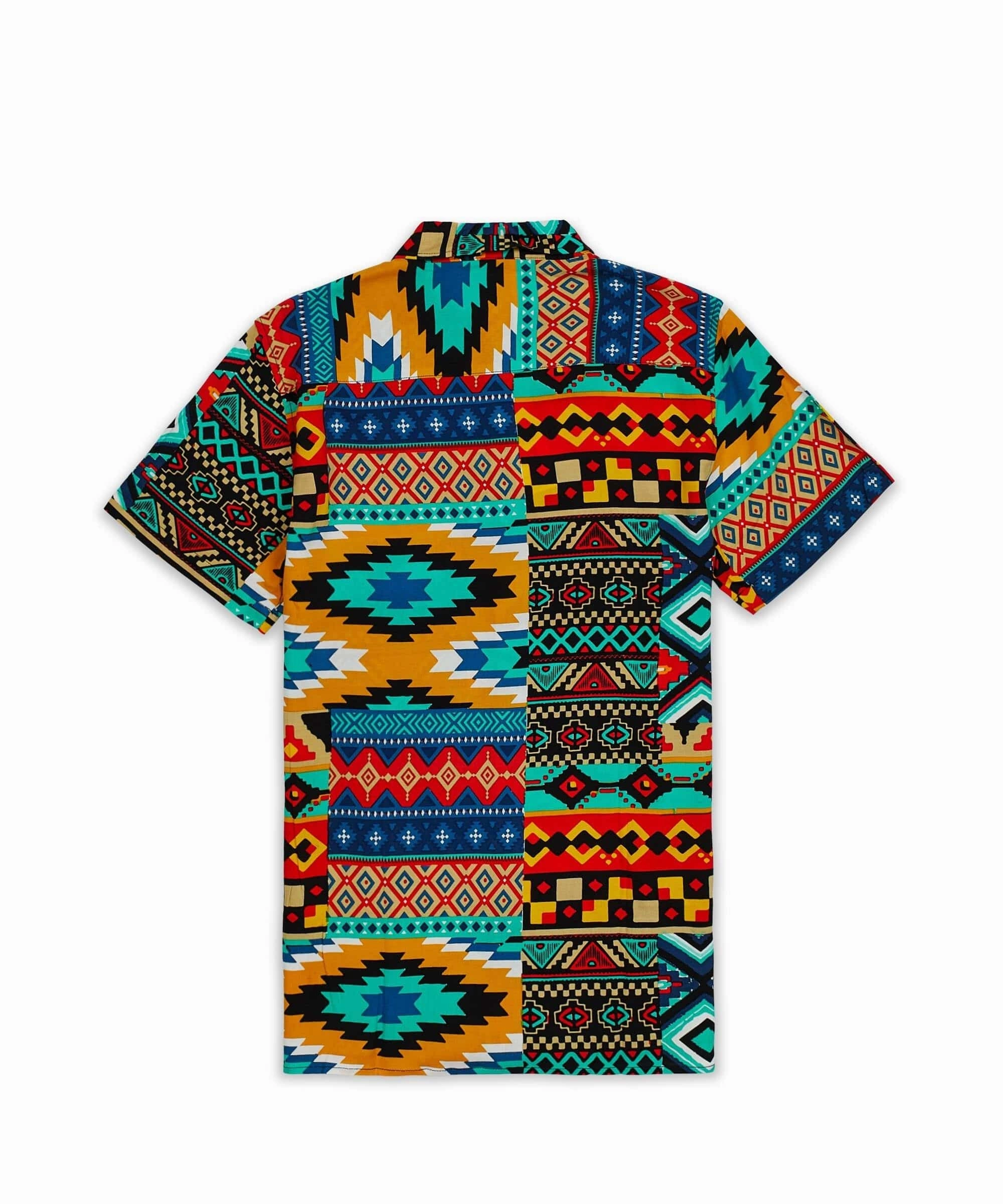 FlexFit Technology Stretch Material Aztec Print Short Sleeve Shirt