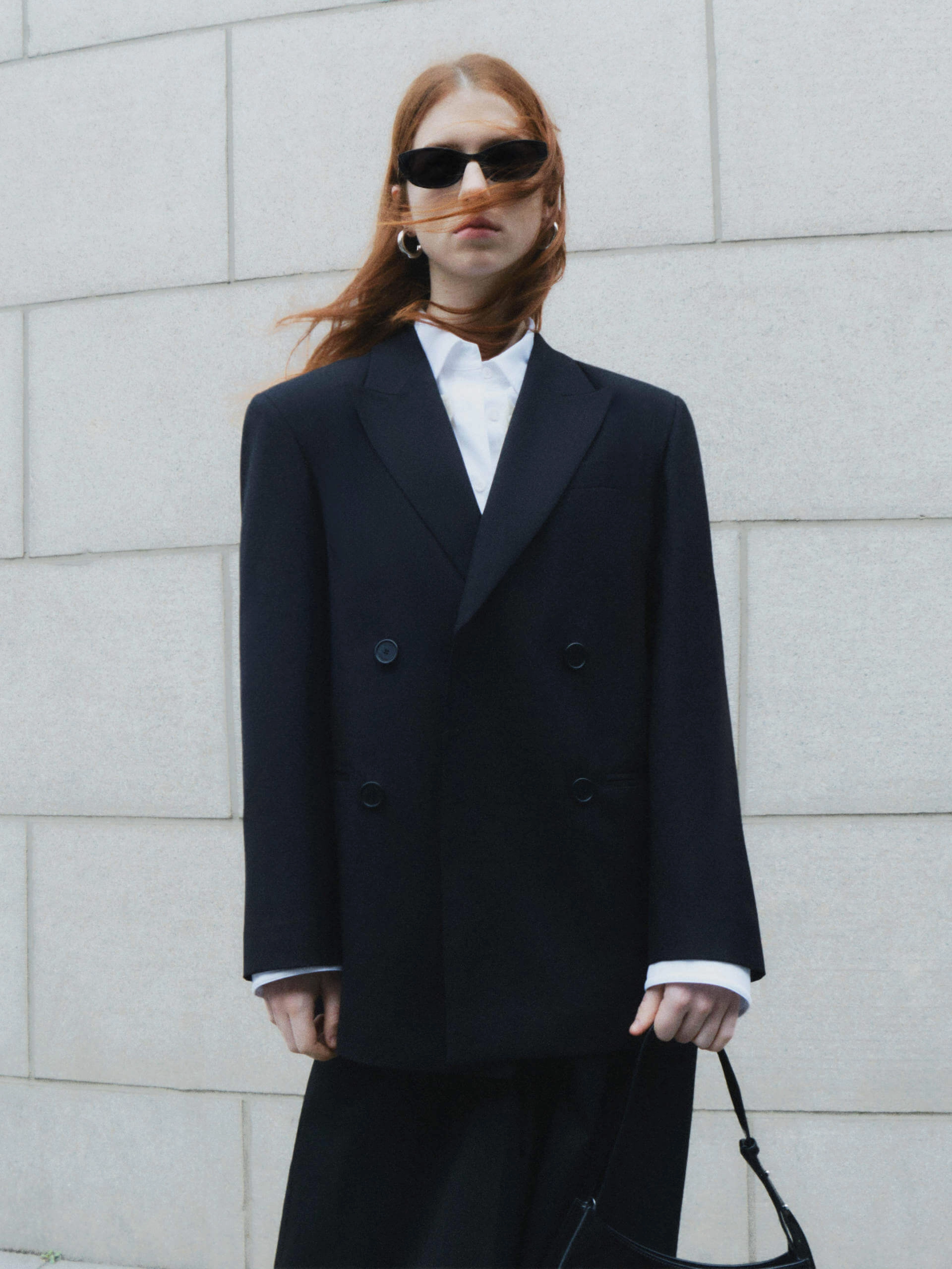 Back Cutout Tie Blazer Mid Length Design