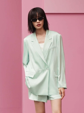 Back Deconstructed Cutout Blazer Roll Up Storage Design