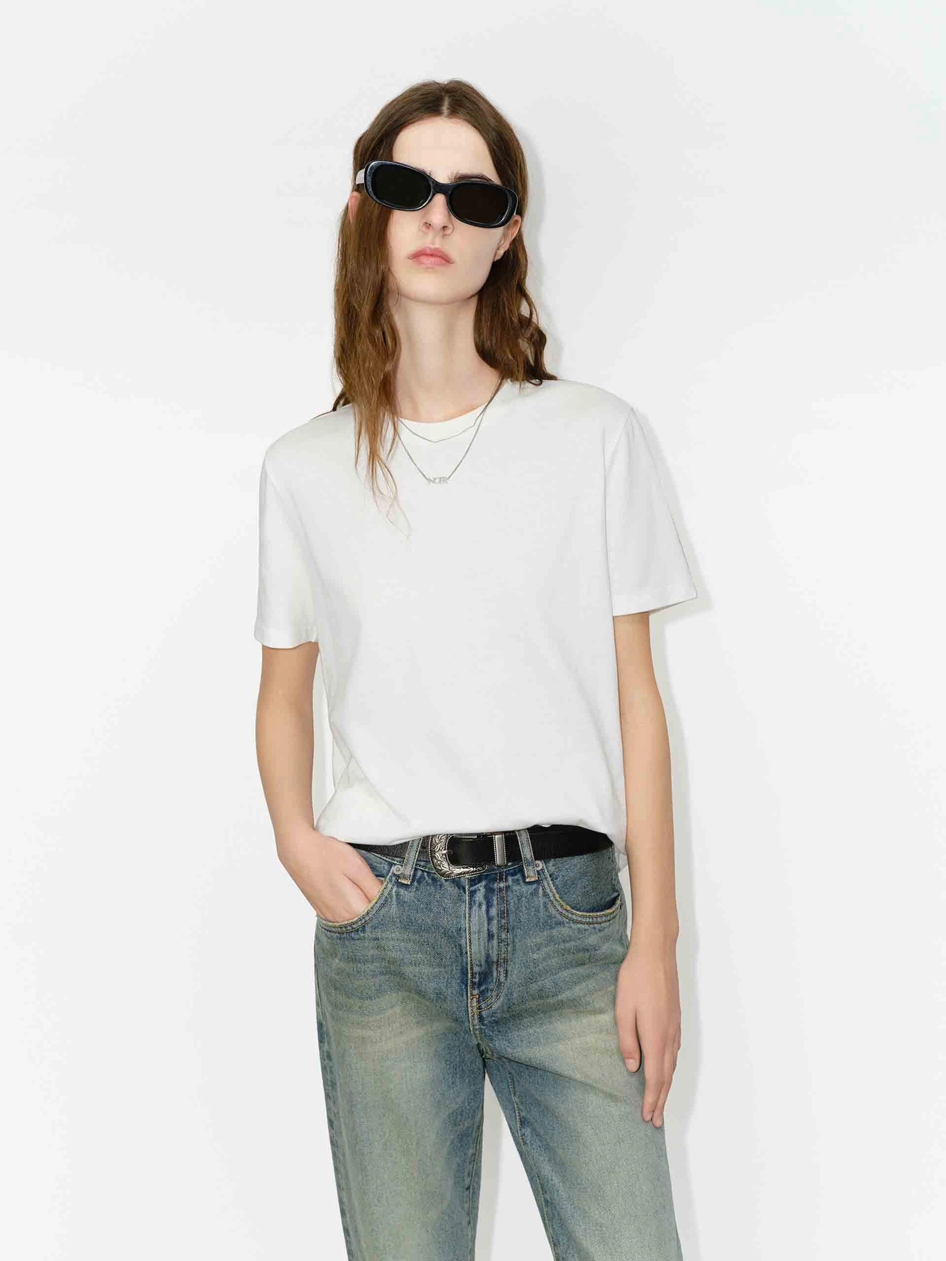 Back Letter Basic T-shirt StretchComfortWeave Oversized Fit