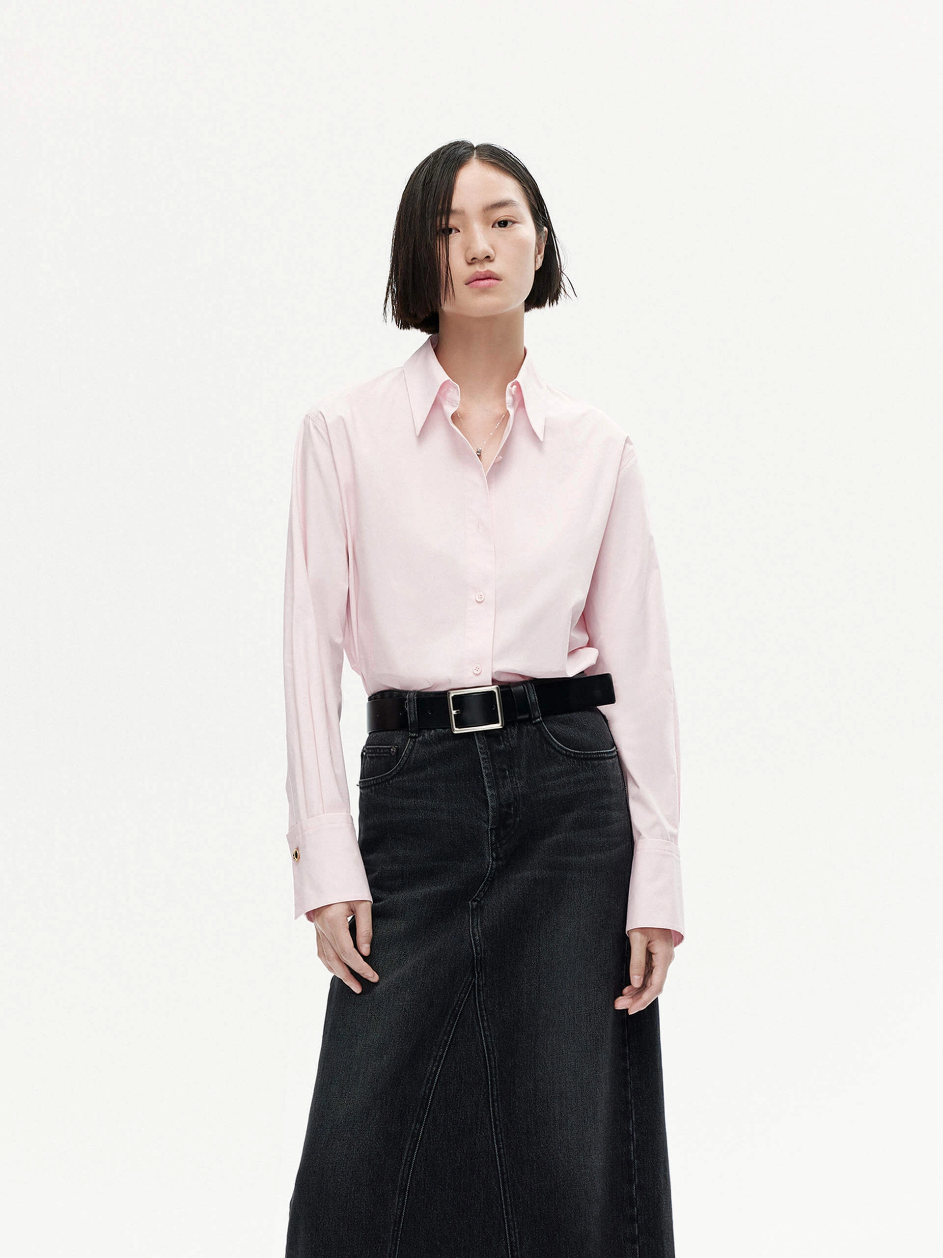 Back Pleated Cotton Shirt Chic Sweater QuickPackFoldableDesign