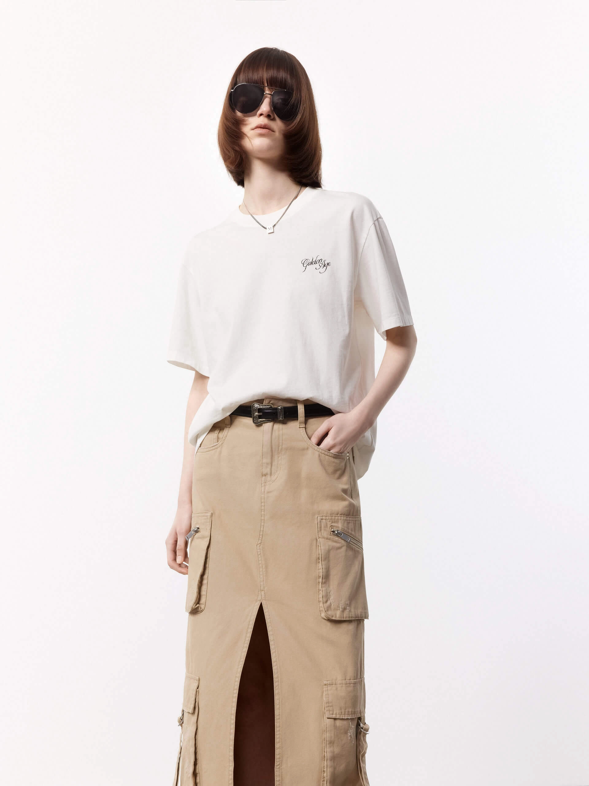 Simple and Cozy Back Printed Cotton T-shirt