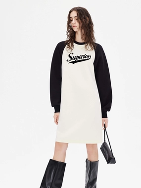 Raglan Sleeve Mid Dress Zip Ease
