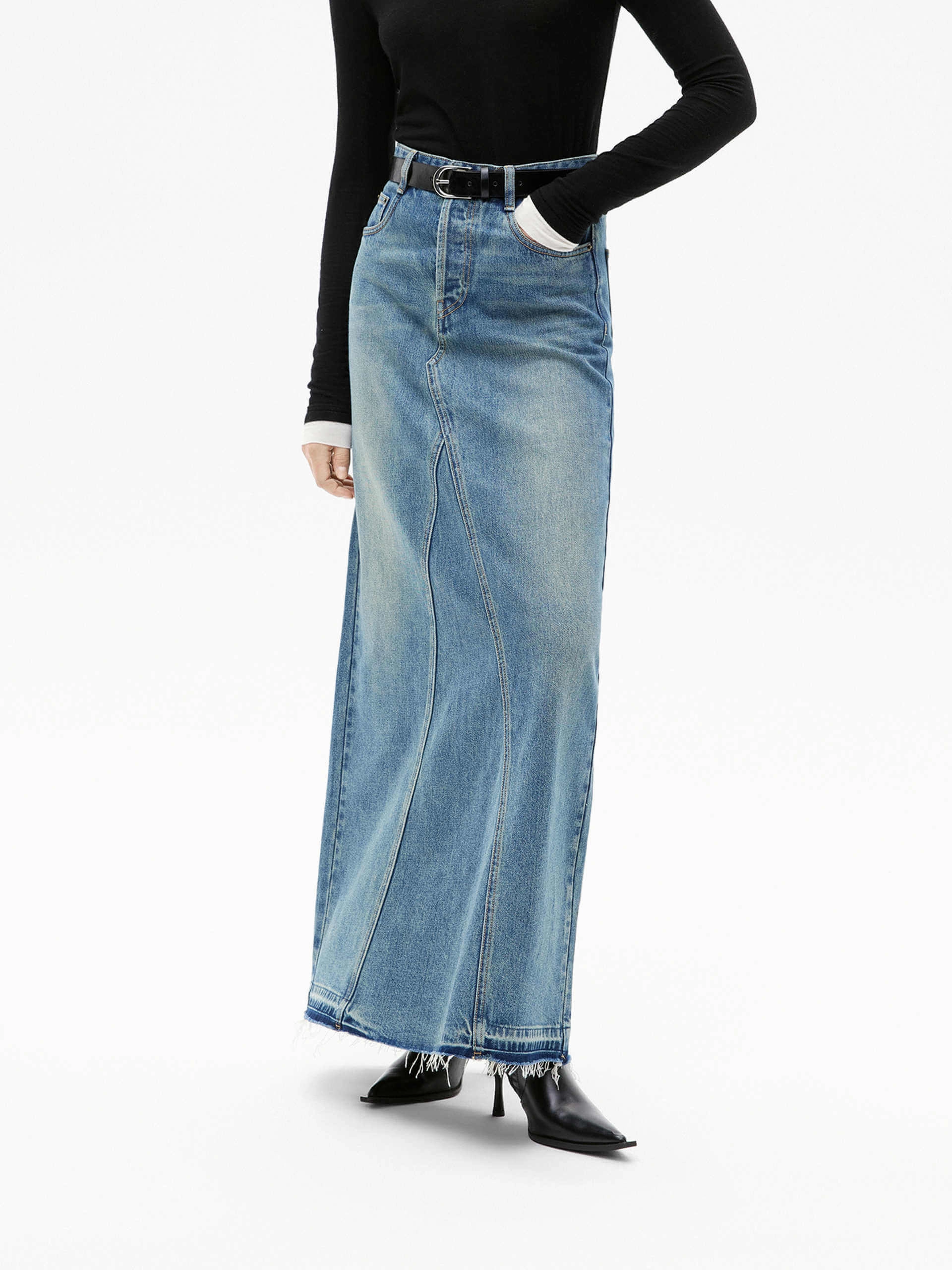 Casual Vibe Thermal Regulating Back Slit Cotton Skirt