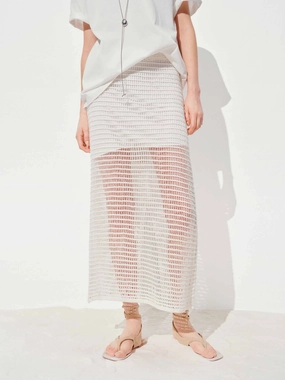Back Slit Crochet Skirt Chill Mode