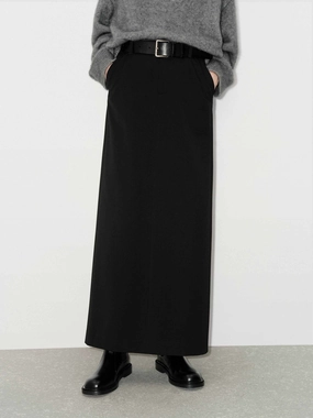 Back Slit Straight Skirt Chic Look Refined fit