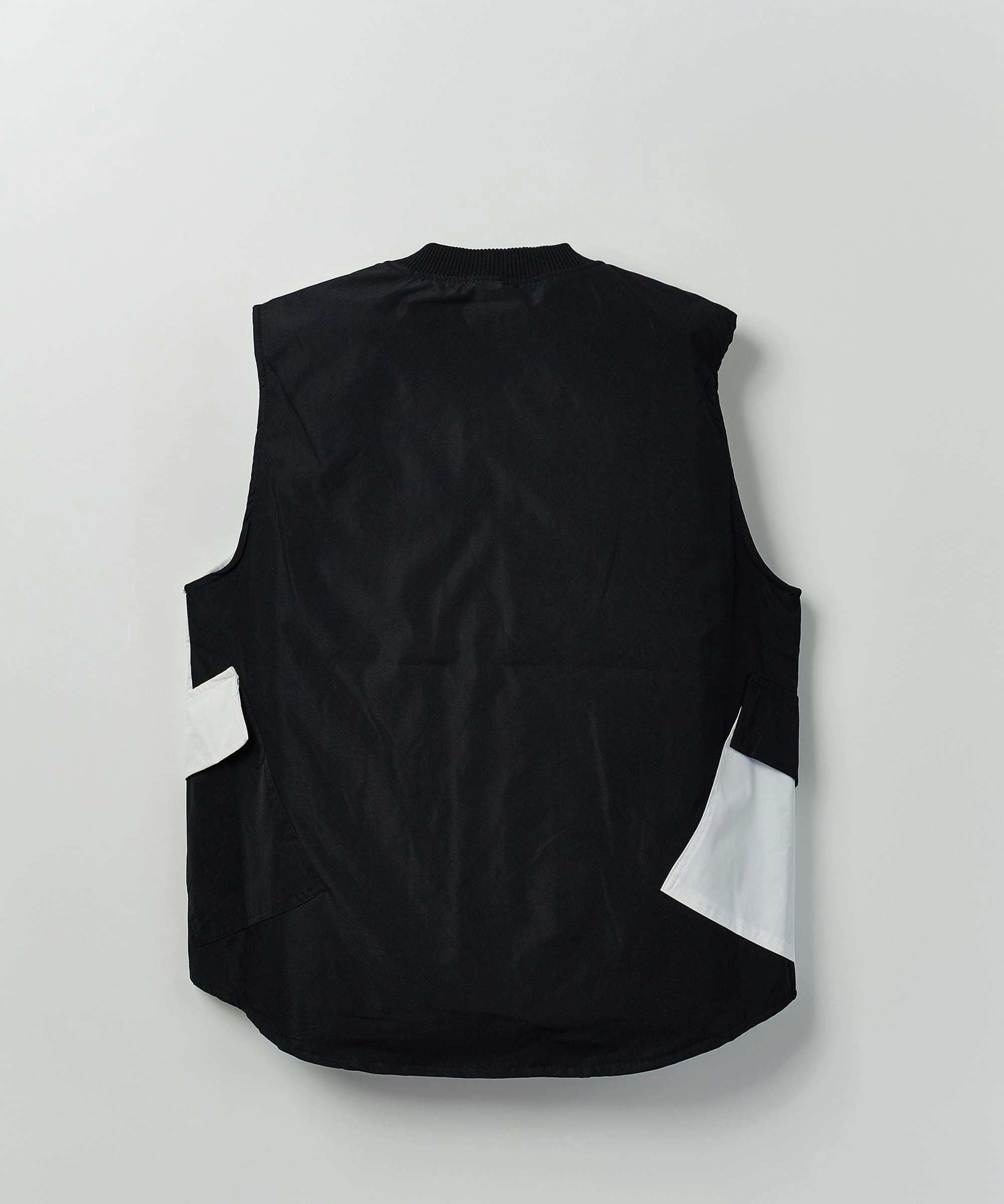 Bader Cotton Twill Color Block Utility Vest - Black&White Ripstop Reinforcement