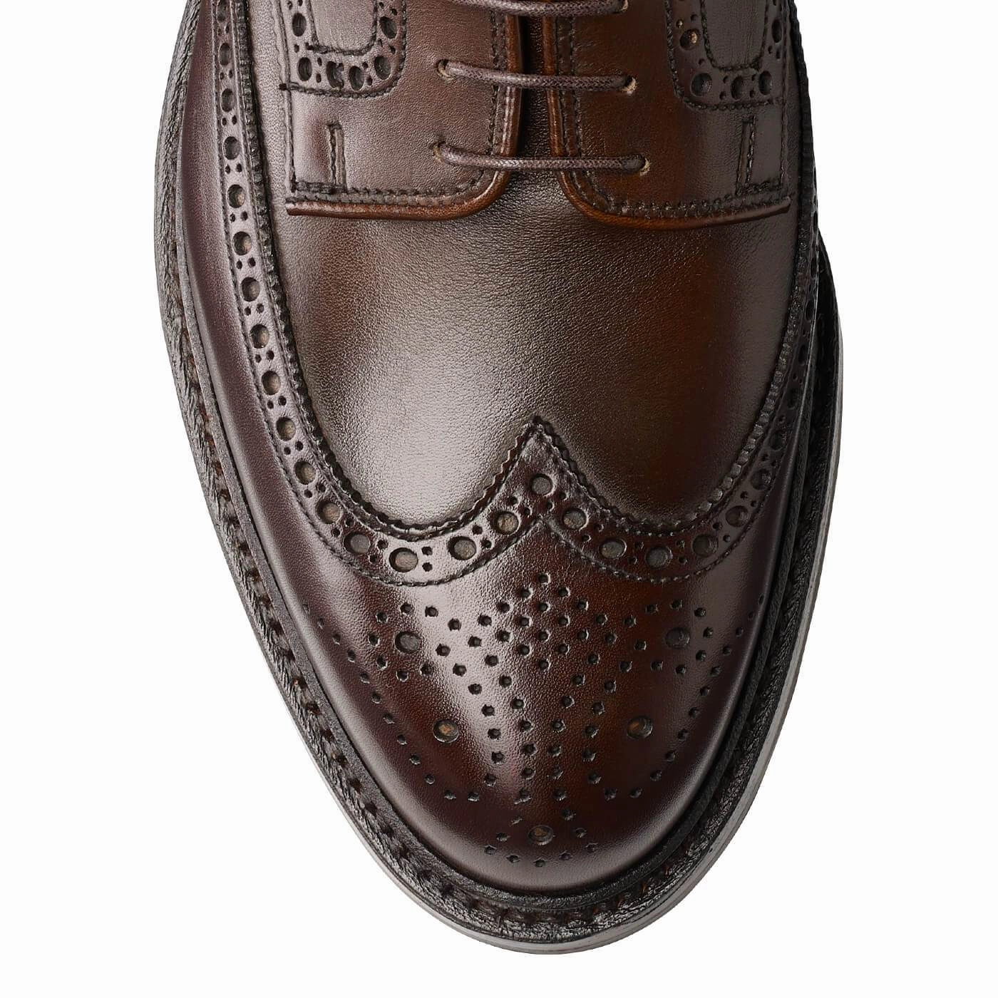 Pembroke Dark Brown Wax Calf Leather Quality Gentle Cushion