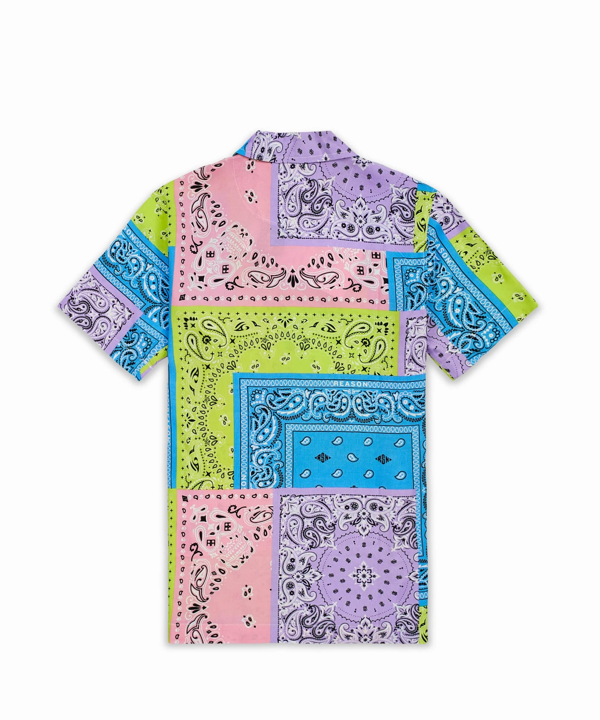 NonIrritatingEdges Bandana Paisley Allover Print Short Sleeve Shirt