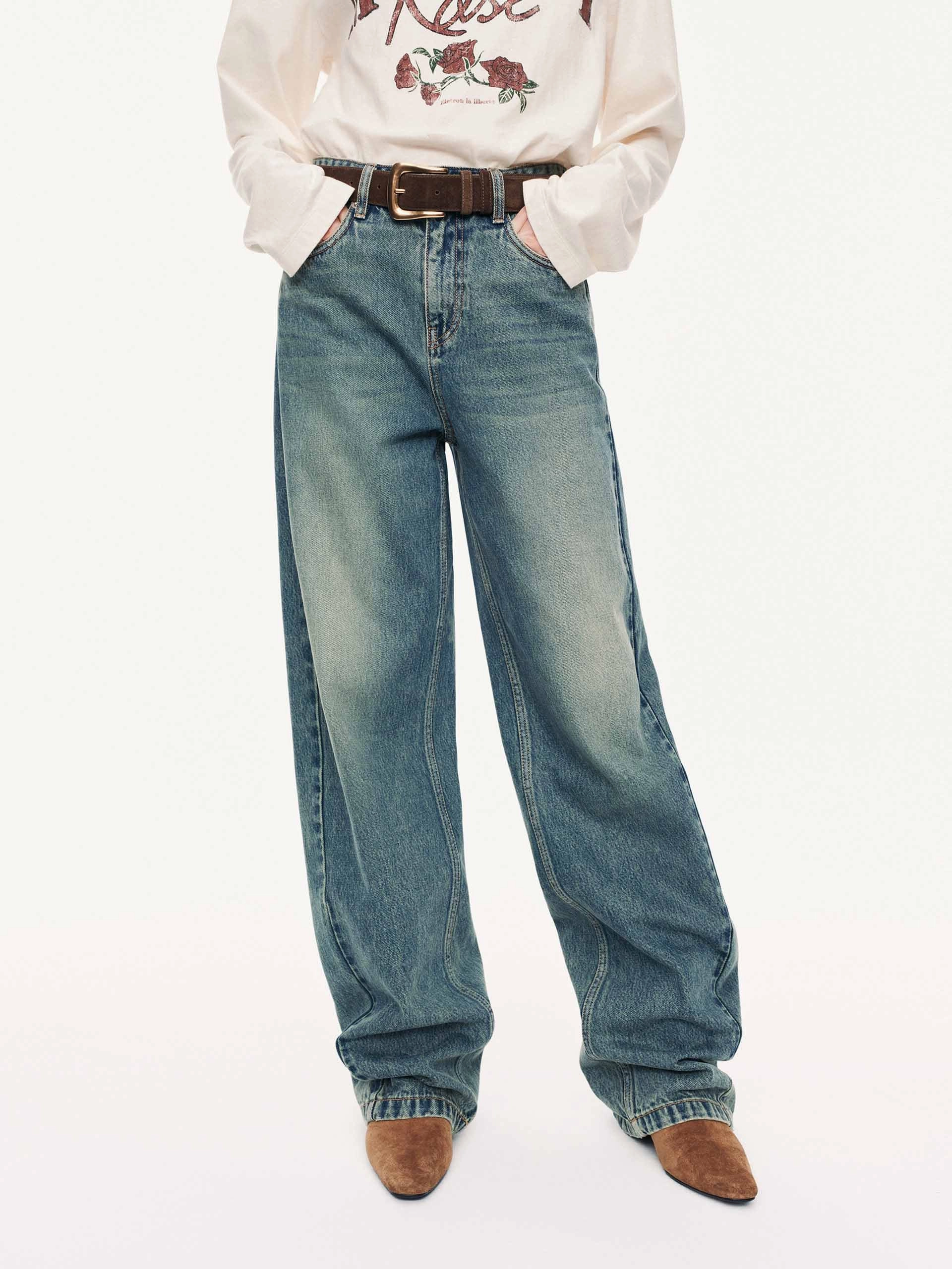 Functional Fit Spring Mood Bold Look Barrel Leg Cotton Jeans
