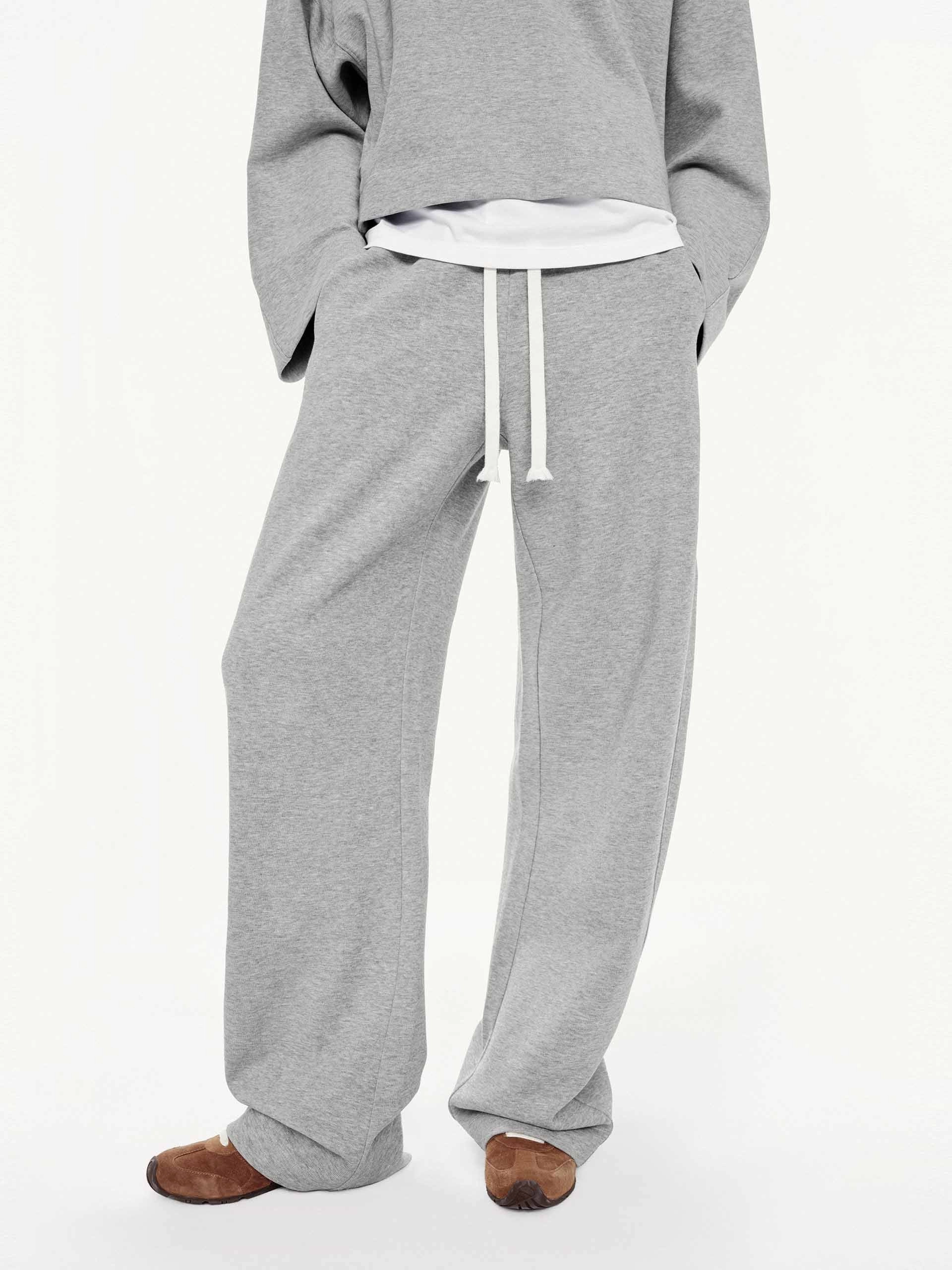 Barrel Leg Drawstring Trousers Organic Cotton Blend Tough Style