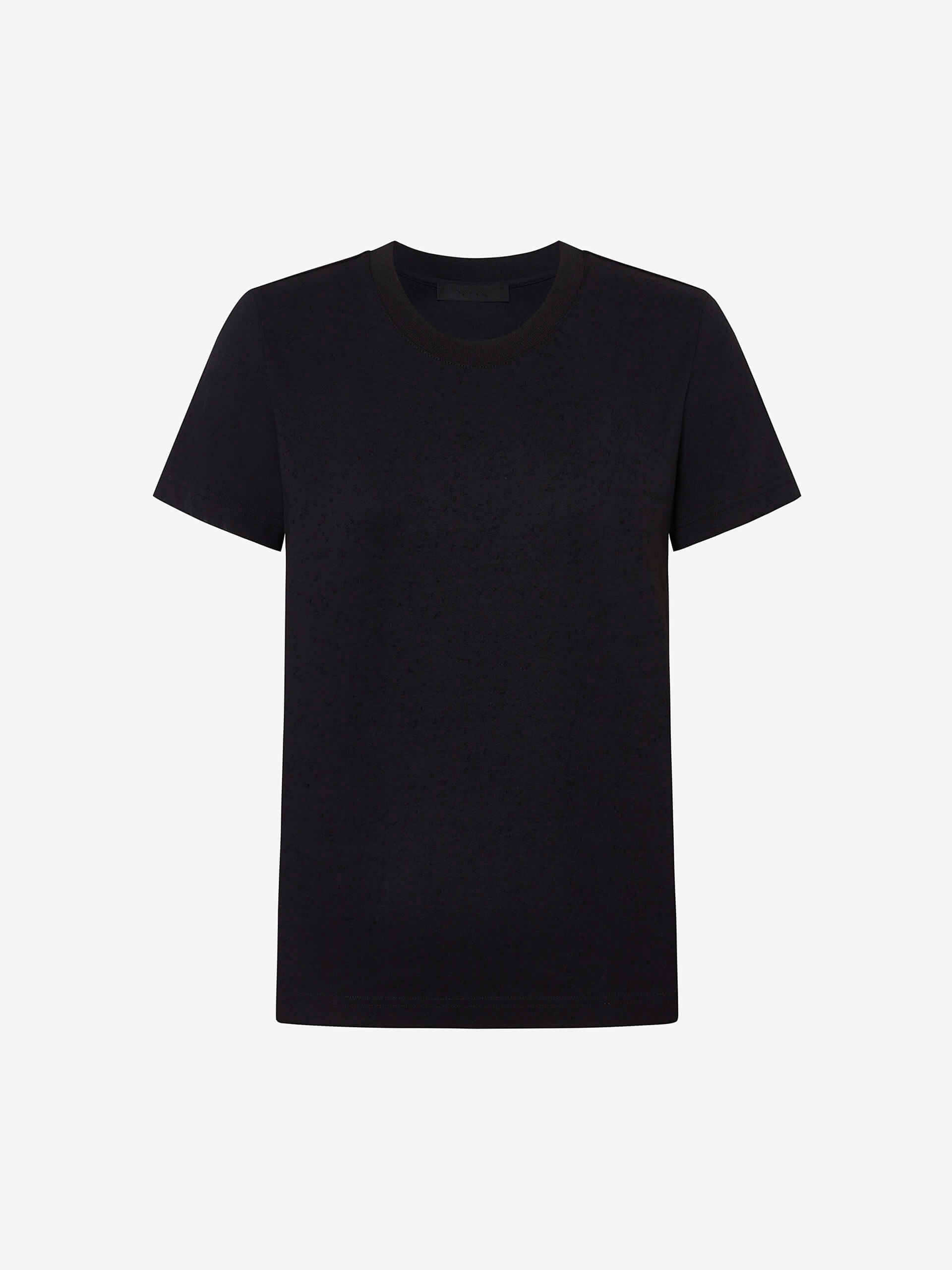 Fade Resistant Dye Basic Black Cotton T-shirt