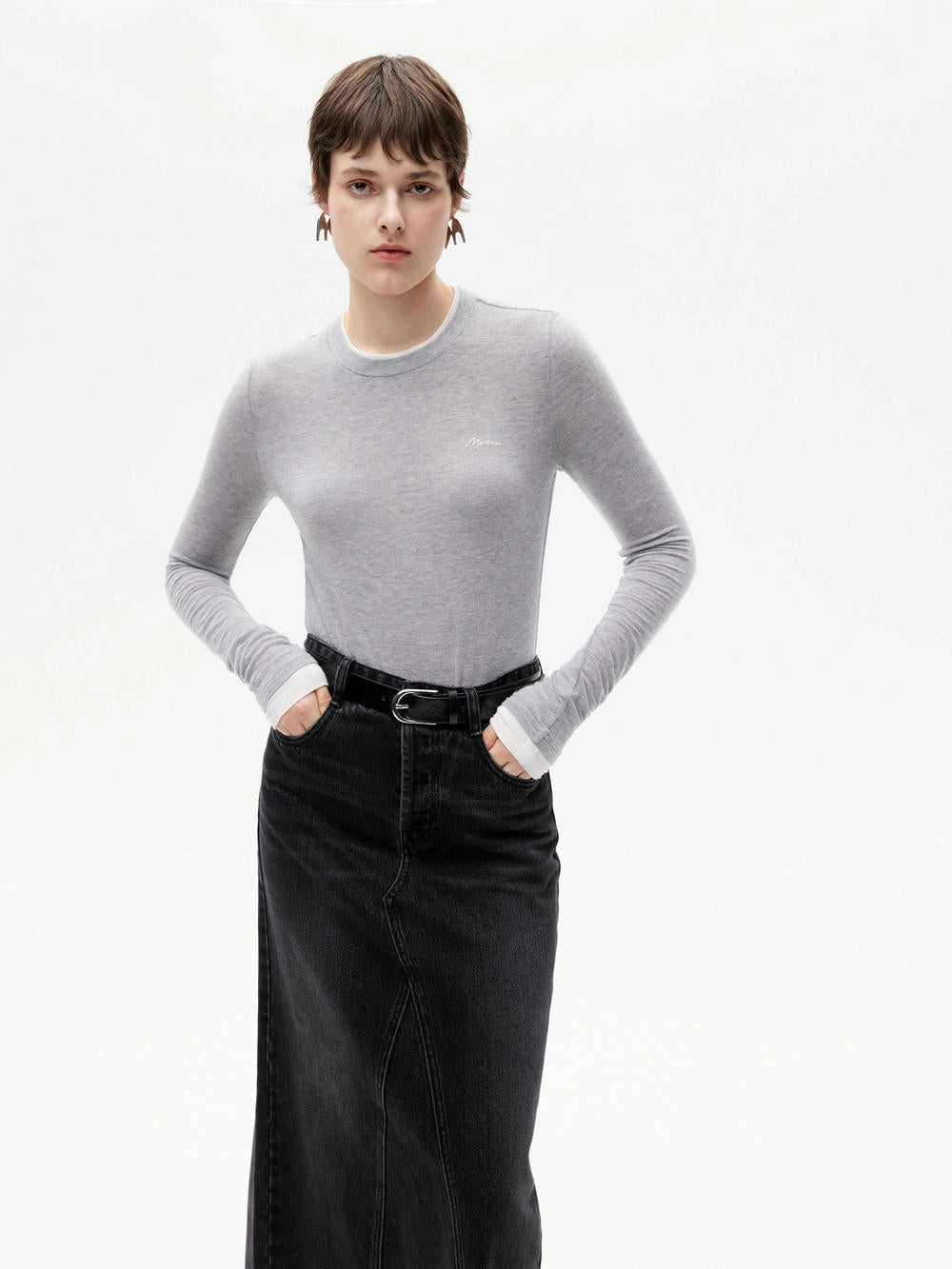 Basic Long Sleeve T-shirt AntiPillingTreatment