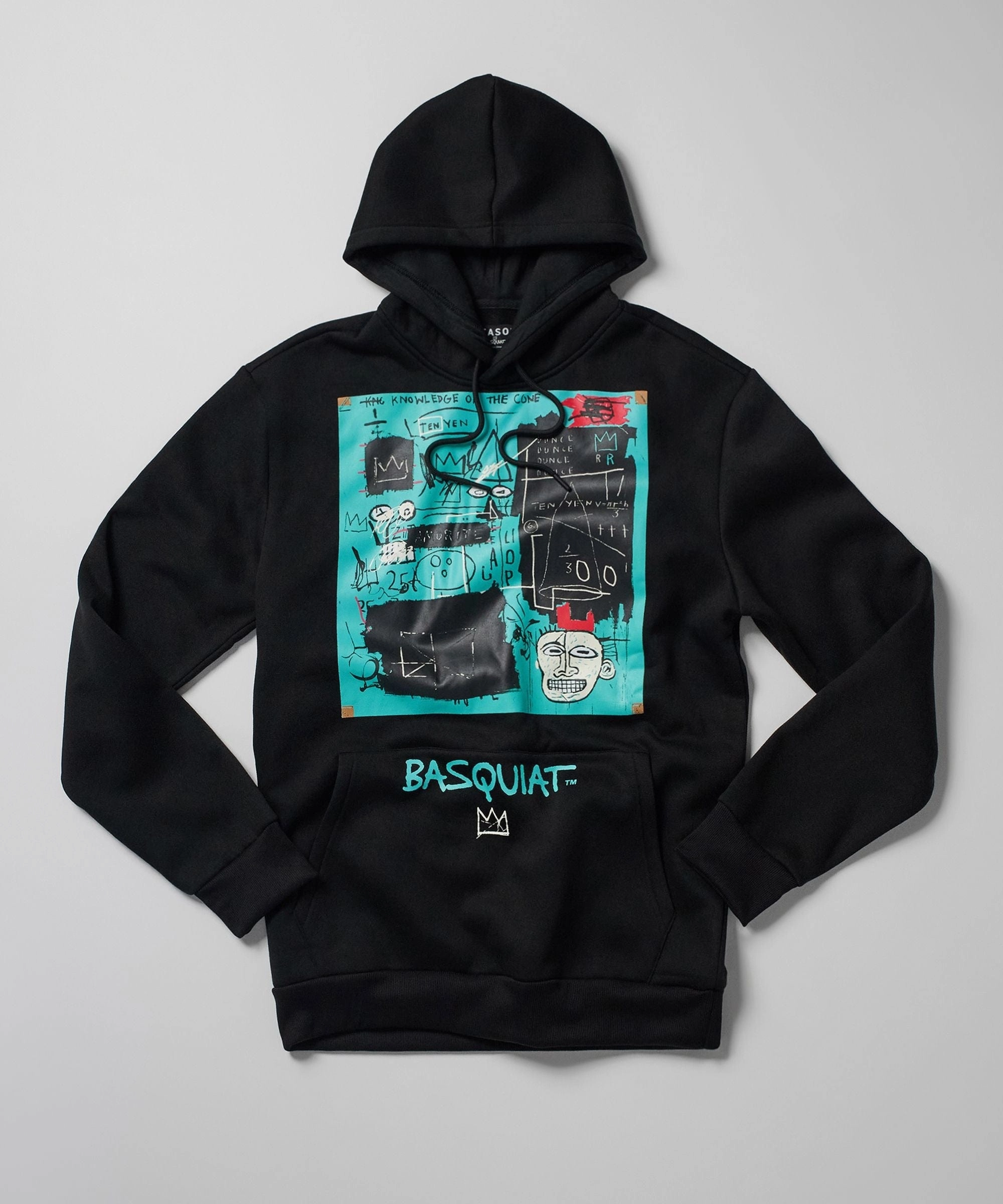 Moisture Wicking Material Basquiat Equals Pi Hoodie - Black