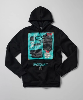Moisture Wicking Material Basquiat Equals Pi Hoodie - Black