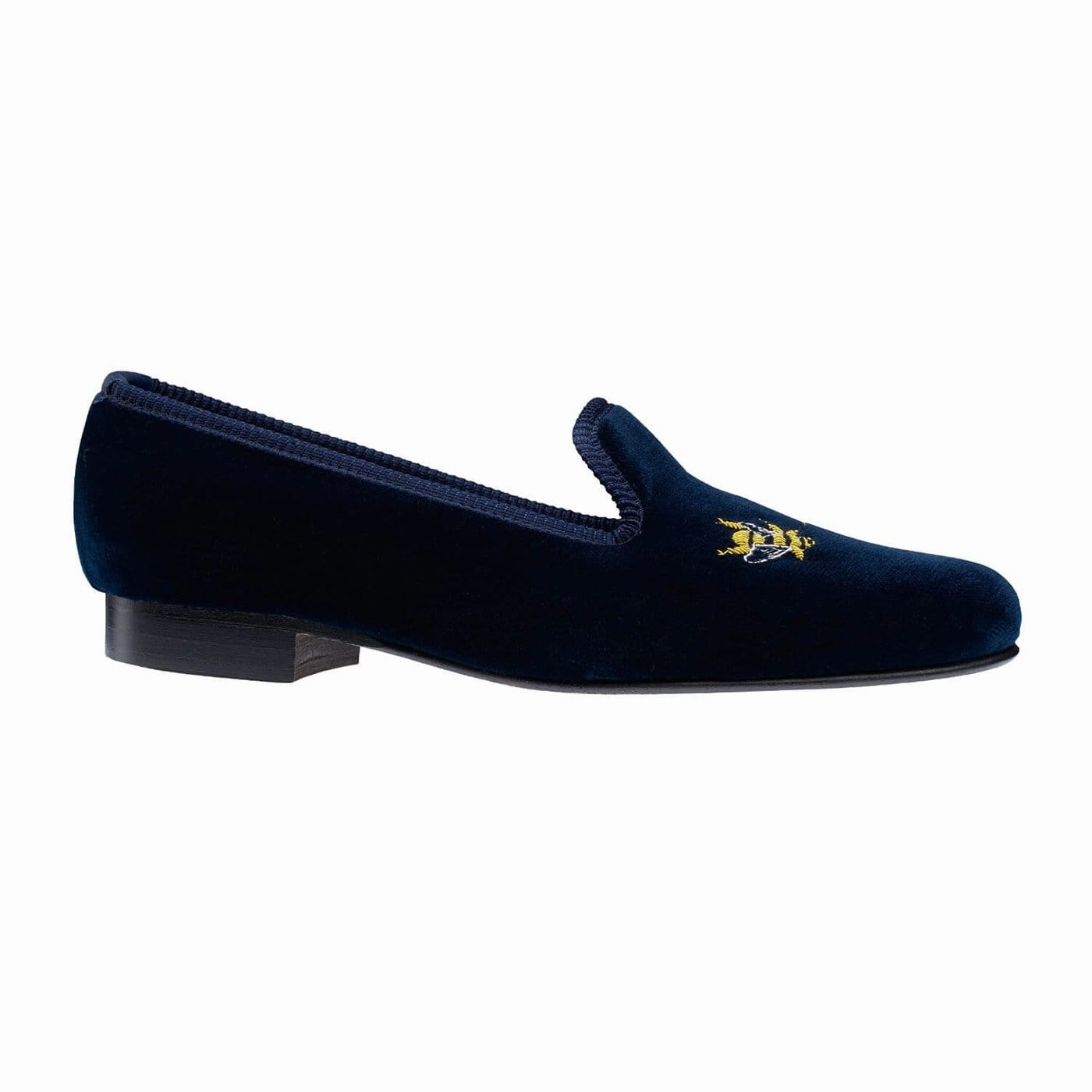 Slip On Design Relaxation Mode Bees Navy Velvet
