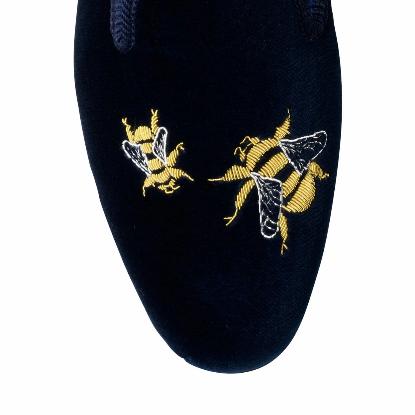 Durable Upper Slip-On Footwear Bees Navy Velvet