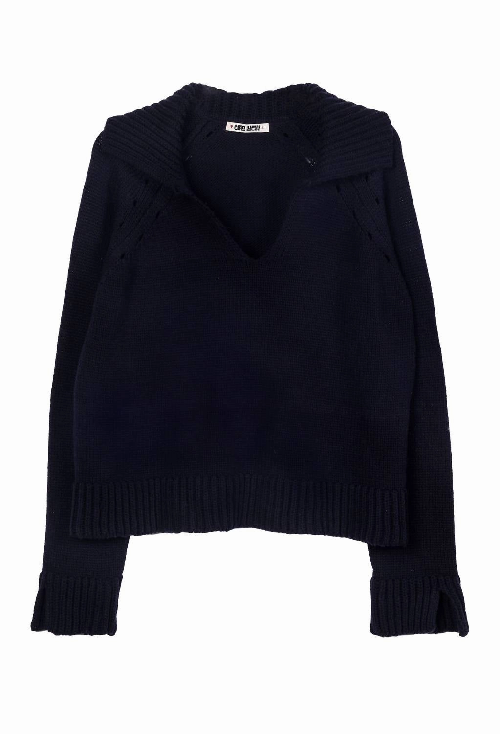 Adjustable drawstring Trendy Layers Belinha Sweater In Black