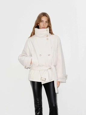 Urban Fit Look Belted Midi Length Down Jacket