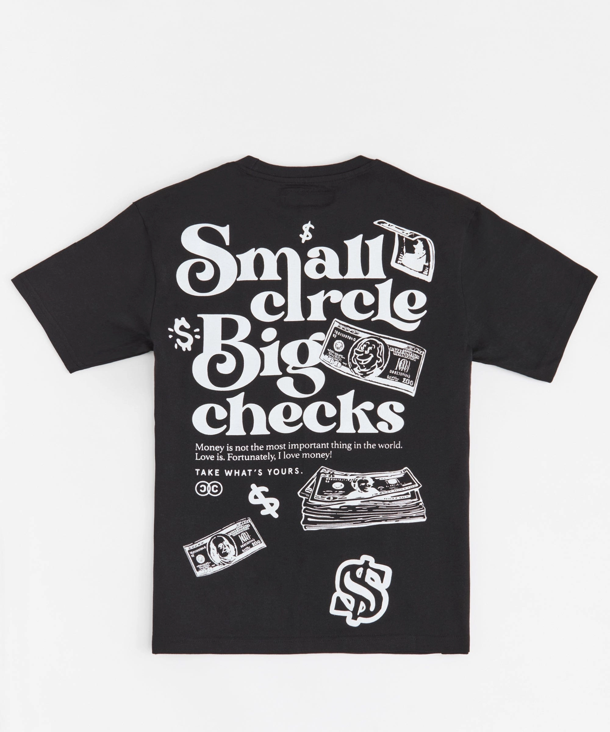 Big Checks Embroidered Short Sleeve Tee Soft Inner Lining