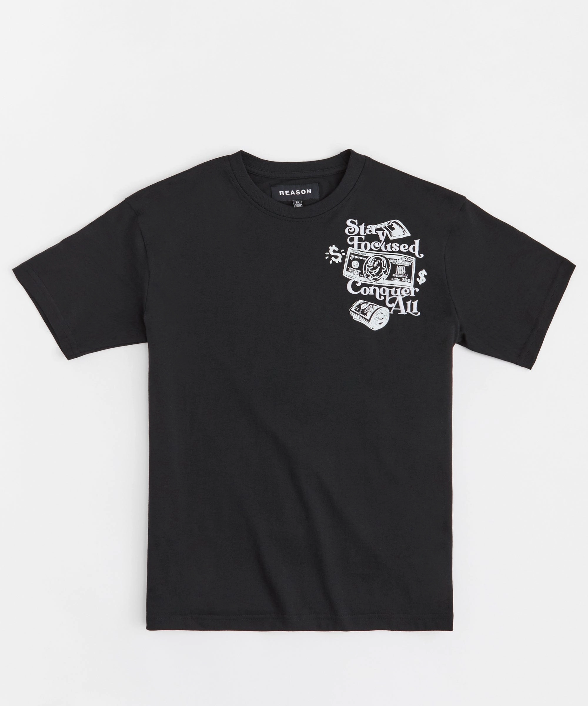 FlexibleElasticatedEdging DurableWeave Big Checks Embroidered Short Sleeve Tee