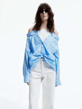 Cut Shoulder Paneled Top Ultra Soft Handfeel ThermalRegulating Fabric