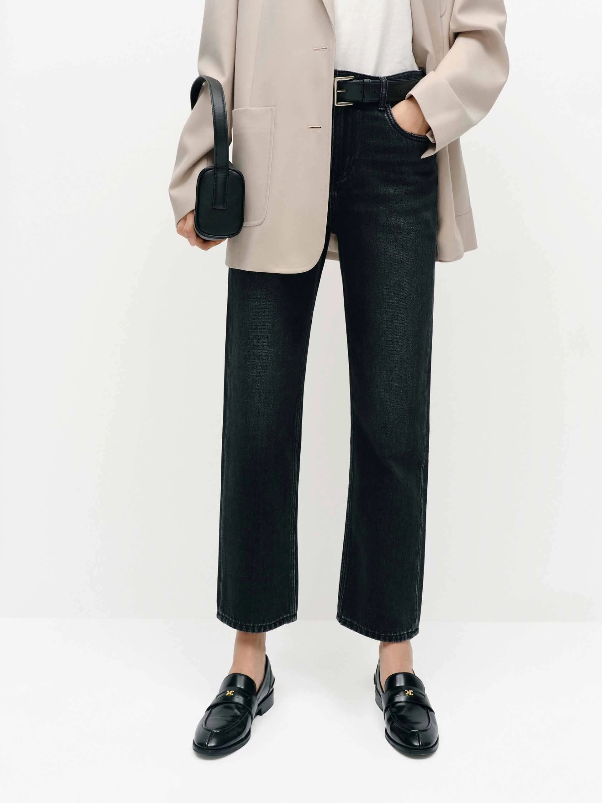 Street Cool Black Wash Ankle Jeans