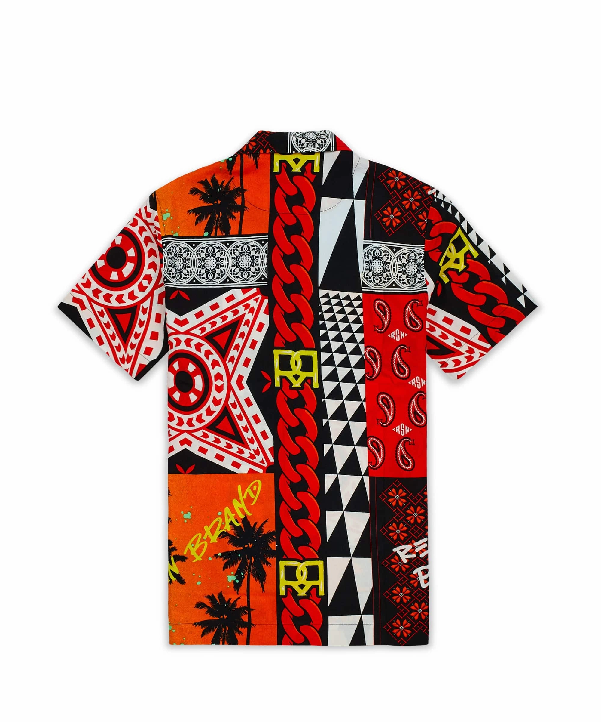 Blaze Geometric Allover Print Short Sleeve Shirt SweatGuard Lining MeshPanel