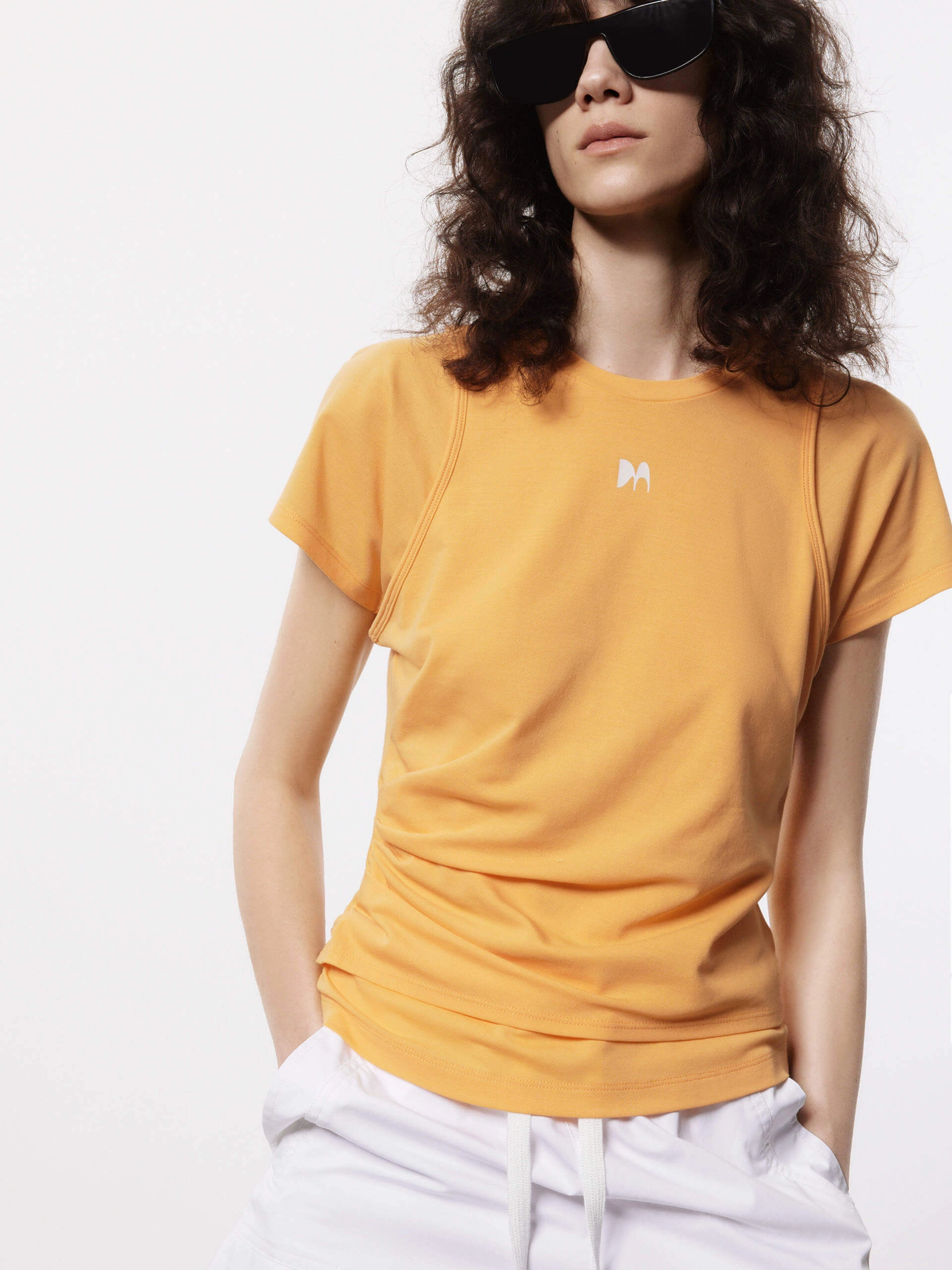No Shrink Fabric mix and match Layered Detail Cotton T-shirt