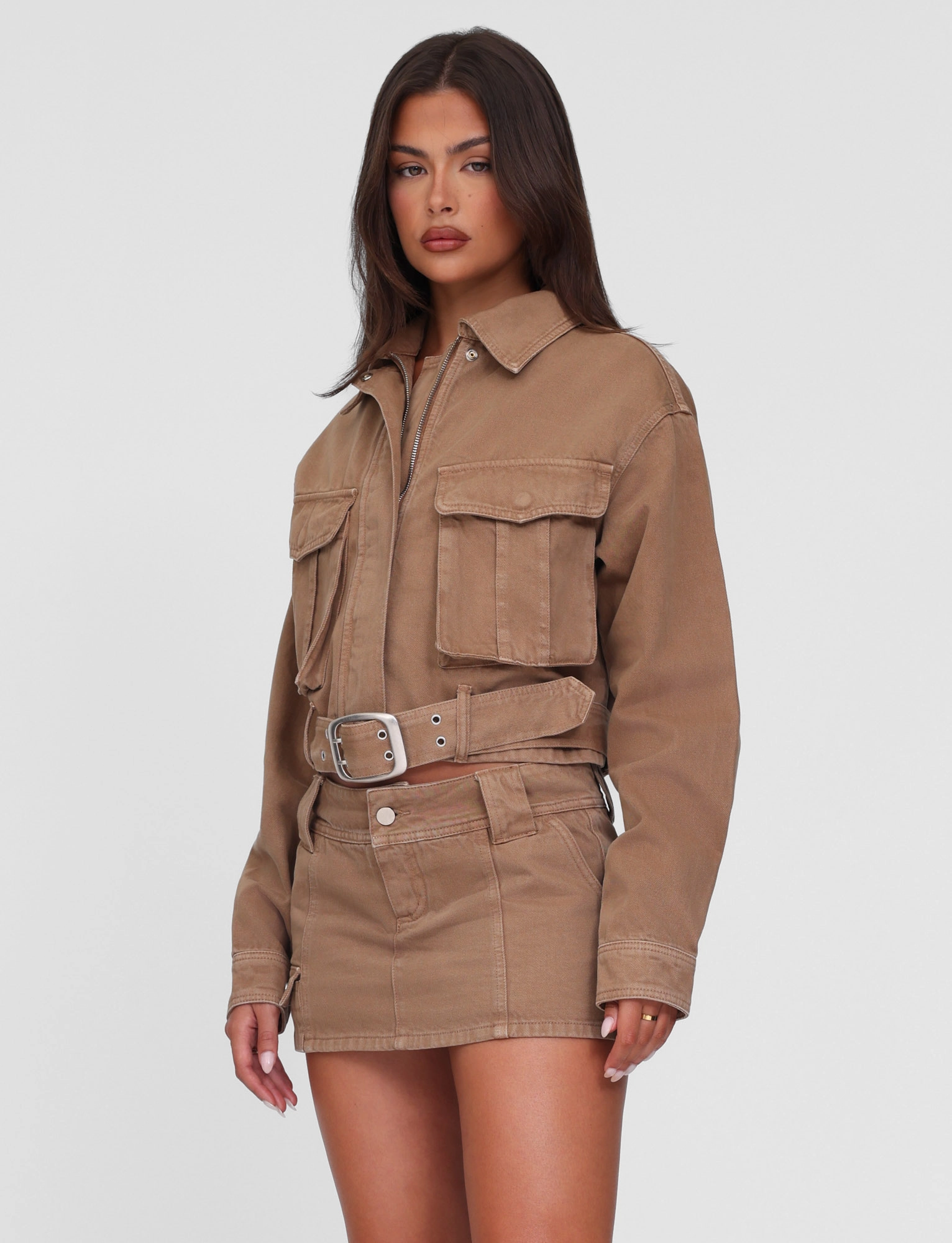 Abrasion resistant ZELIE MINI SKORT - NEUTRAL : SANDBLAST : WASHED TAN