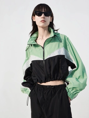 Warmth Retention Technology Reflective Safety Trim Contrast Zip Jacket with Hooded