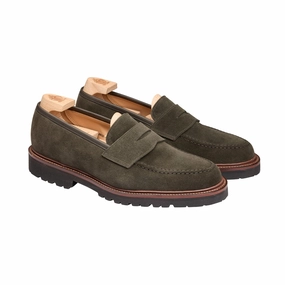 Style Essential Boston 2 Earth Green Suede