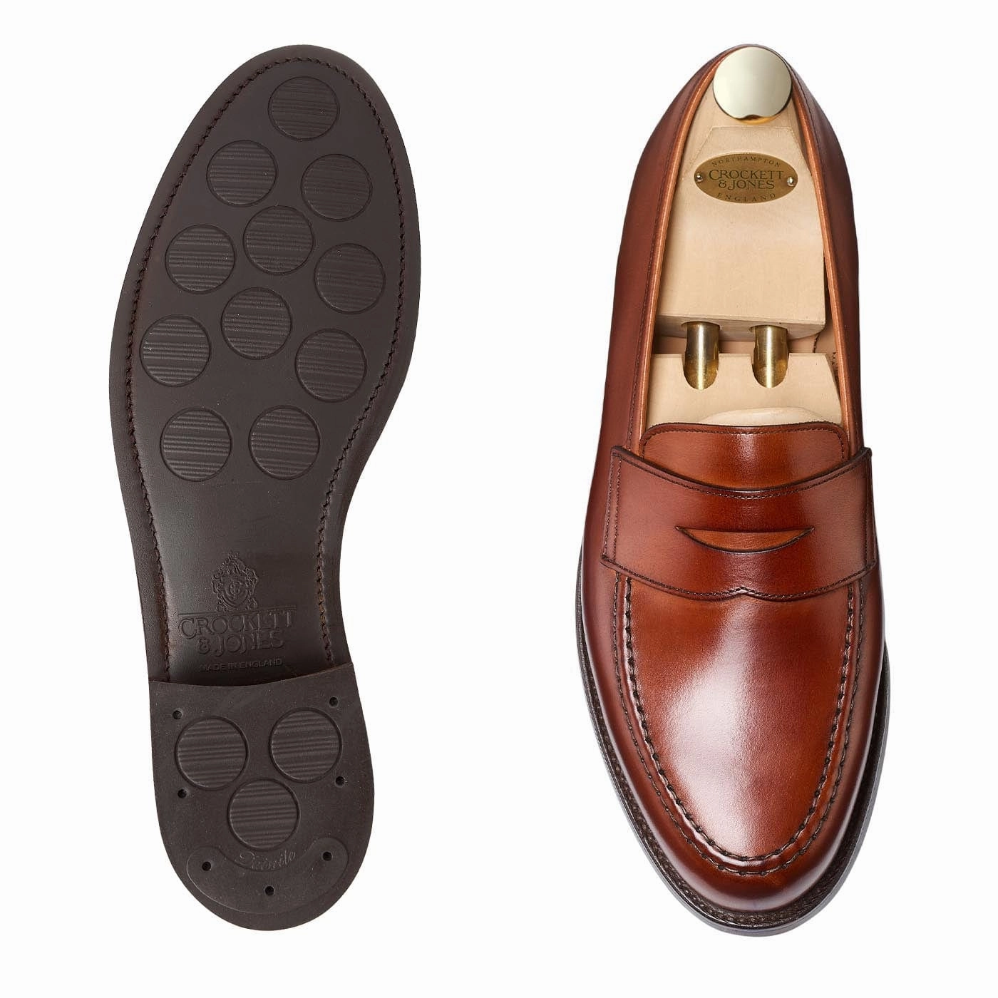 Boston Chestnut Burnished Calf Grip Guard Casual Walking Comfort