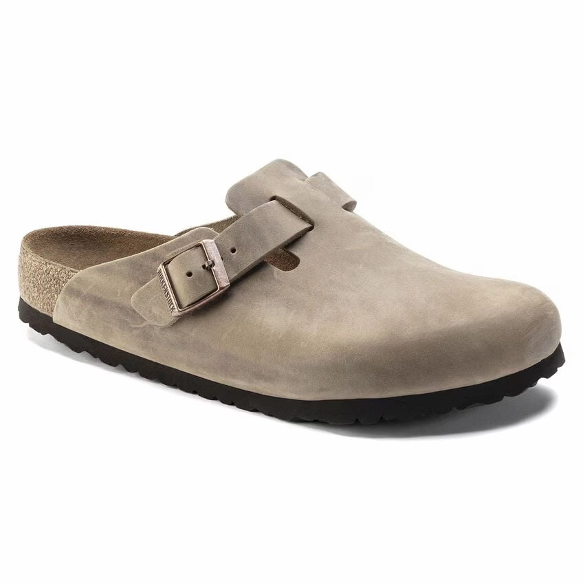 Light Breathable Boston Soft Footbed Leather Oiled Sandals Tabacco Brown