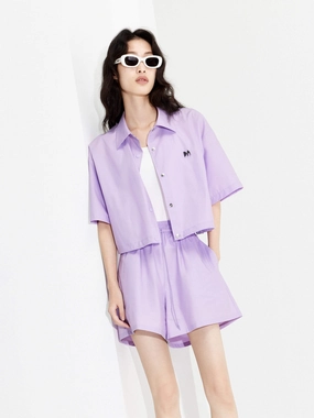 Boxy Fit Cotton Shirt slim fit