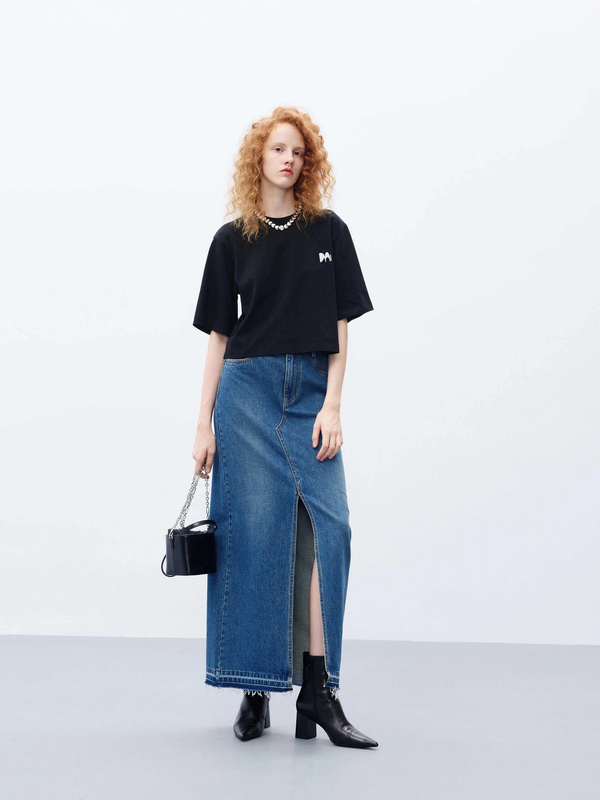 Chic Wear Day-to-Night Look Boxy Fit Cotton T-shirt