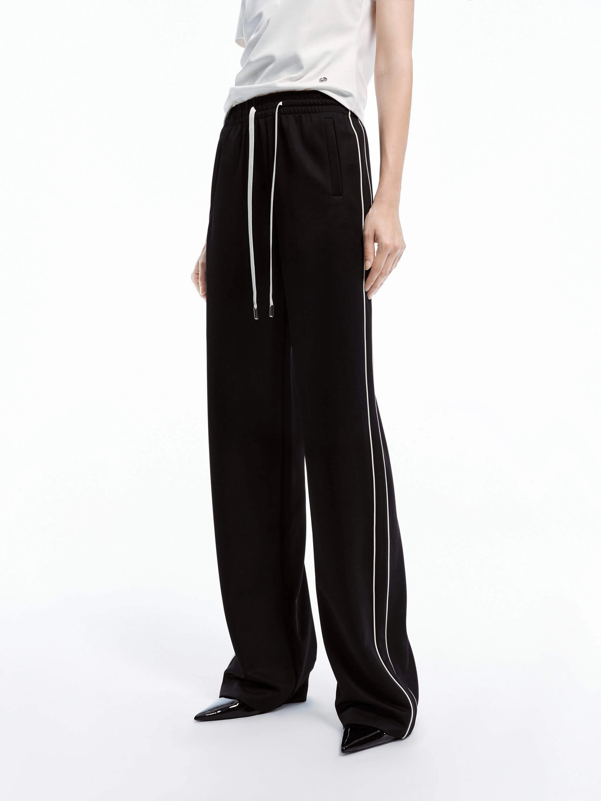Straight Drawstring Trousers Performance Fit