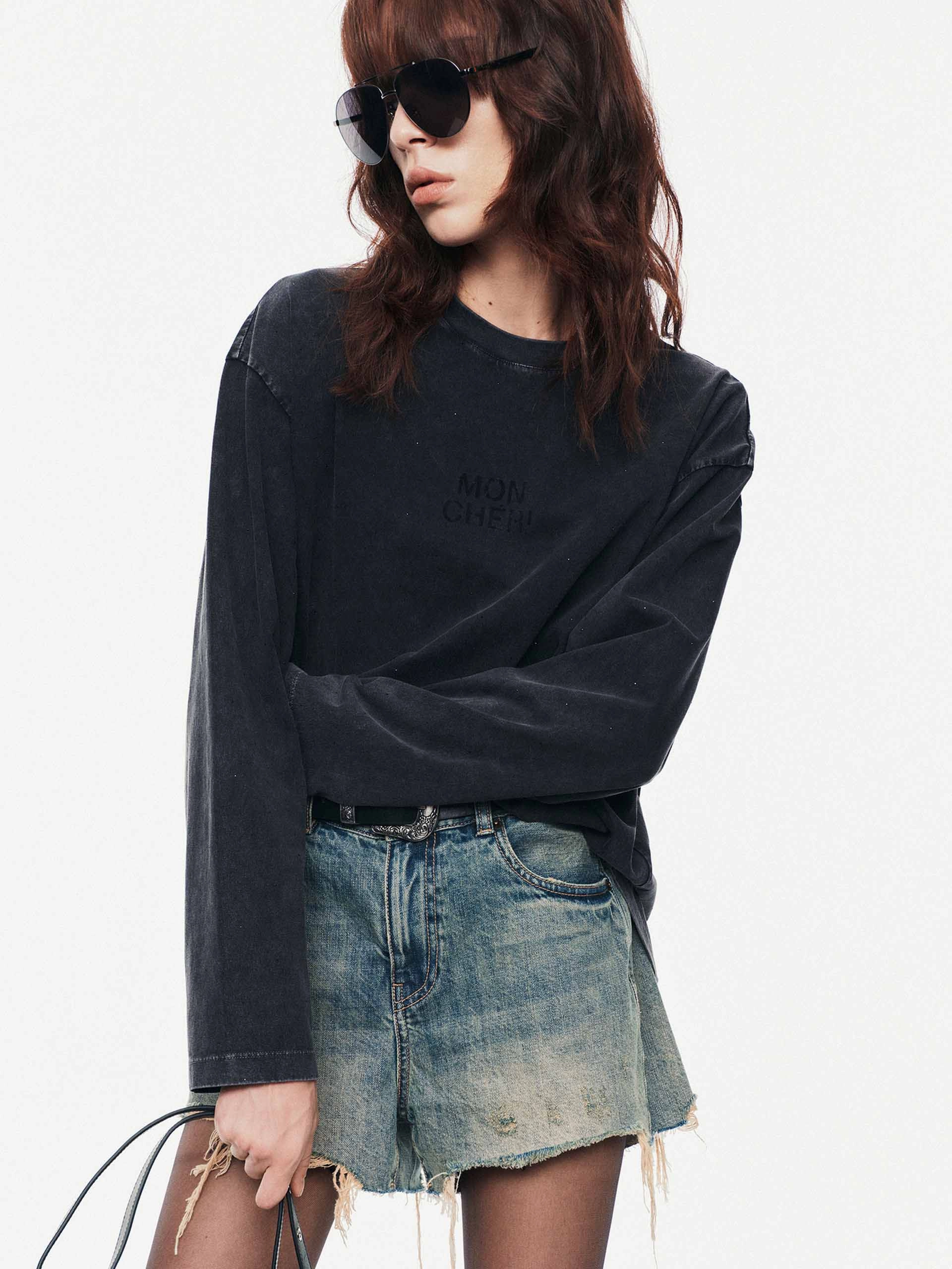 Everyday Wearable AllSeasonWear Hotfix Rhinestone Cotton T-shirt