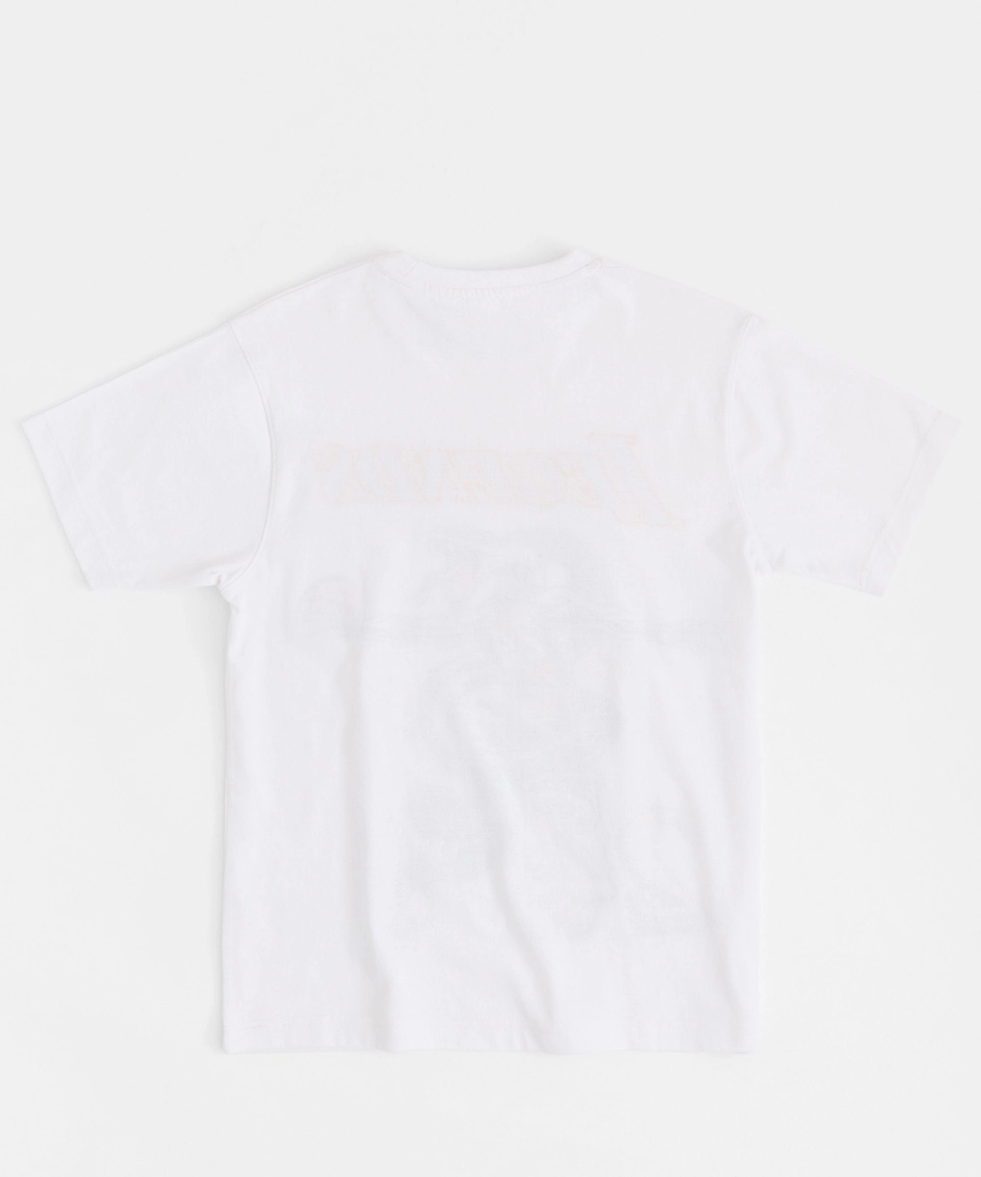 Self Fabric Tie DoubleLayered Collar Legends 24 Applique Short Sleeve Tee - White