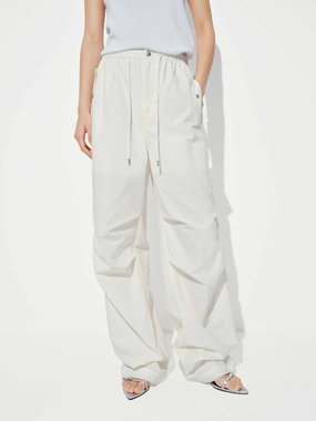 Flexible Layer Fit QuickReleaseBuckle Pleated Drawstring Trousers