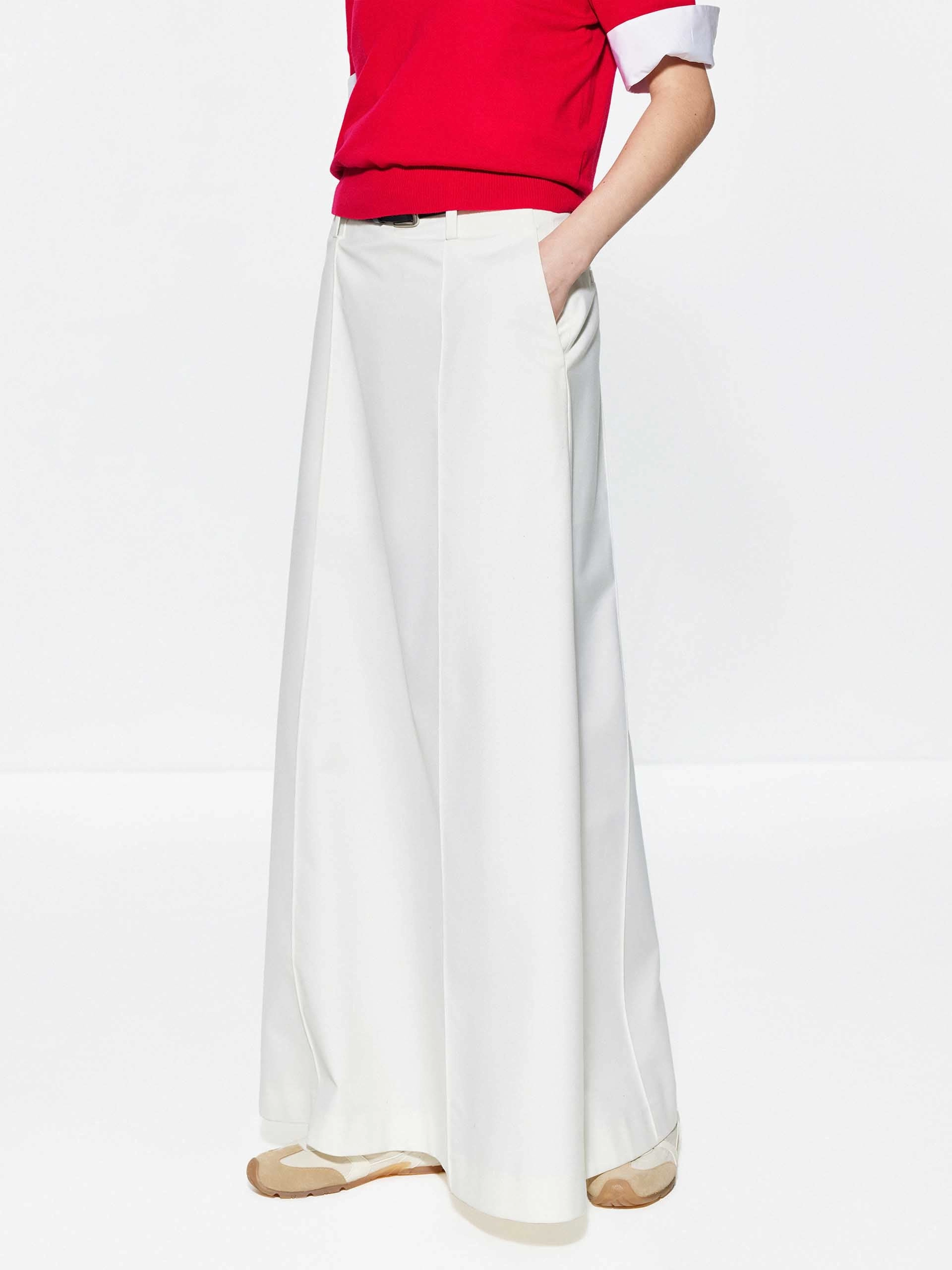 Versatile Waist Outdoor Use Include Belt Back Slit Maxi Skirt