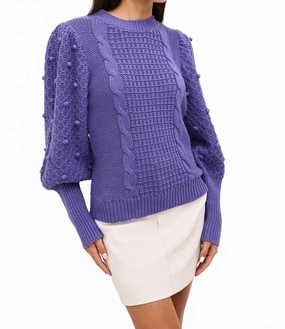 Britt Sweater In Cornflower Timeless Fashion Knit Comfort Wear