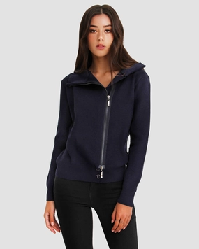 Cozy Wearable Casual Knit Layer Brother's Zip Front Jumper