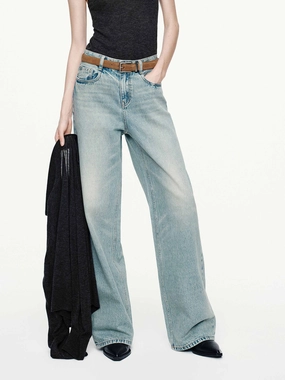 Pure Cotton Washed Jeans Neutral Piece