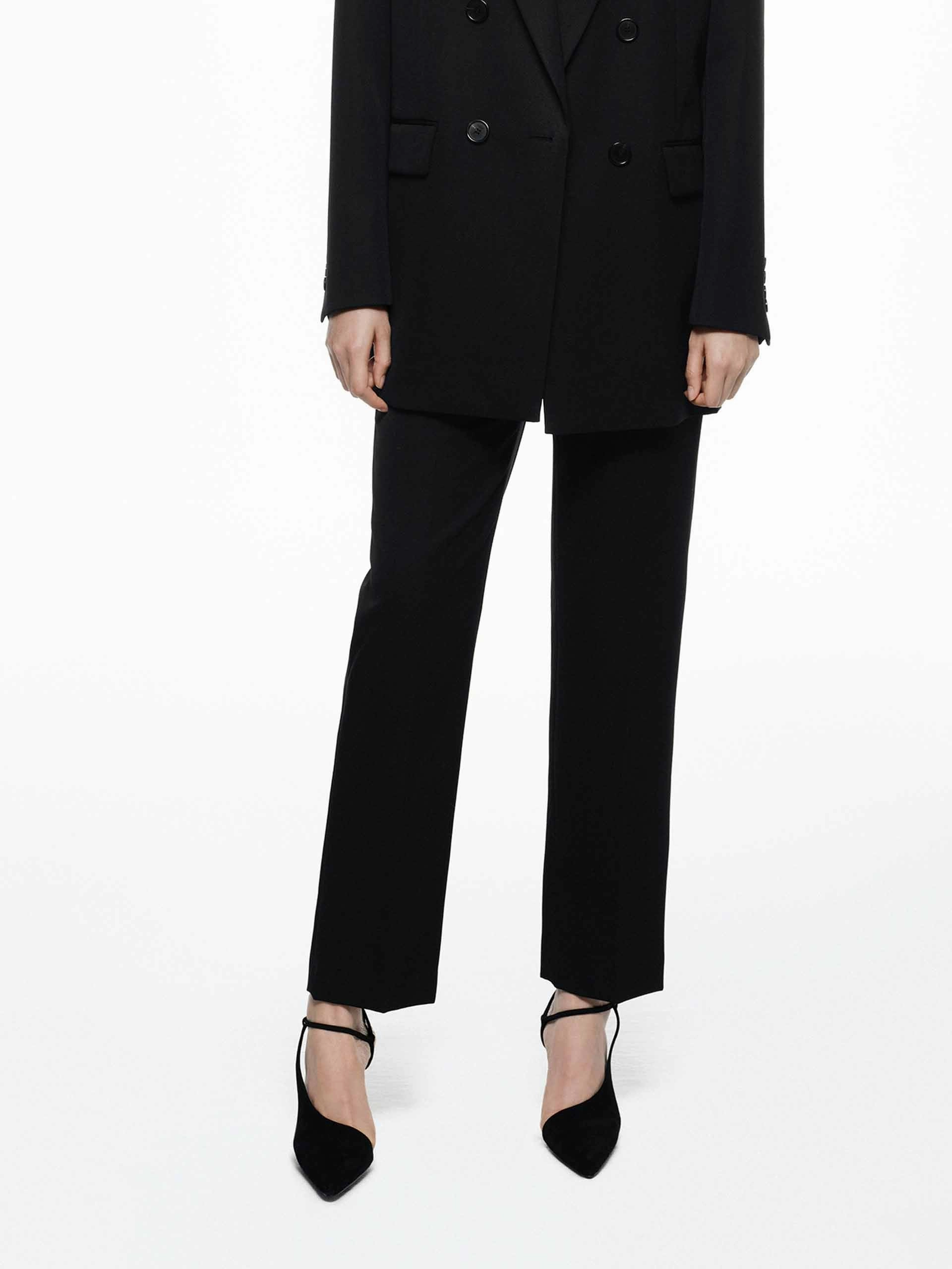 Tailored Wool Ankle Pants Yoga Ready