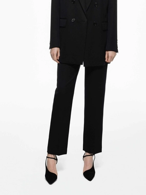 Quick Adjust Fit Tailored Wool Ankle Pants
